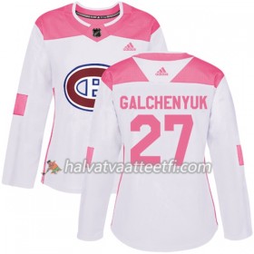 Naisten NHL Montreal Canadiens Pelipaita Alex Galchenyuk 27 Adidas 2017-2018 Valkoinen Vaaleanpunainen Fashion Authentic